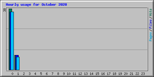 Hourly usage for October 2020